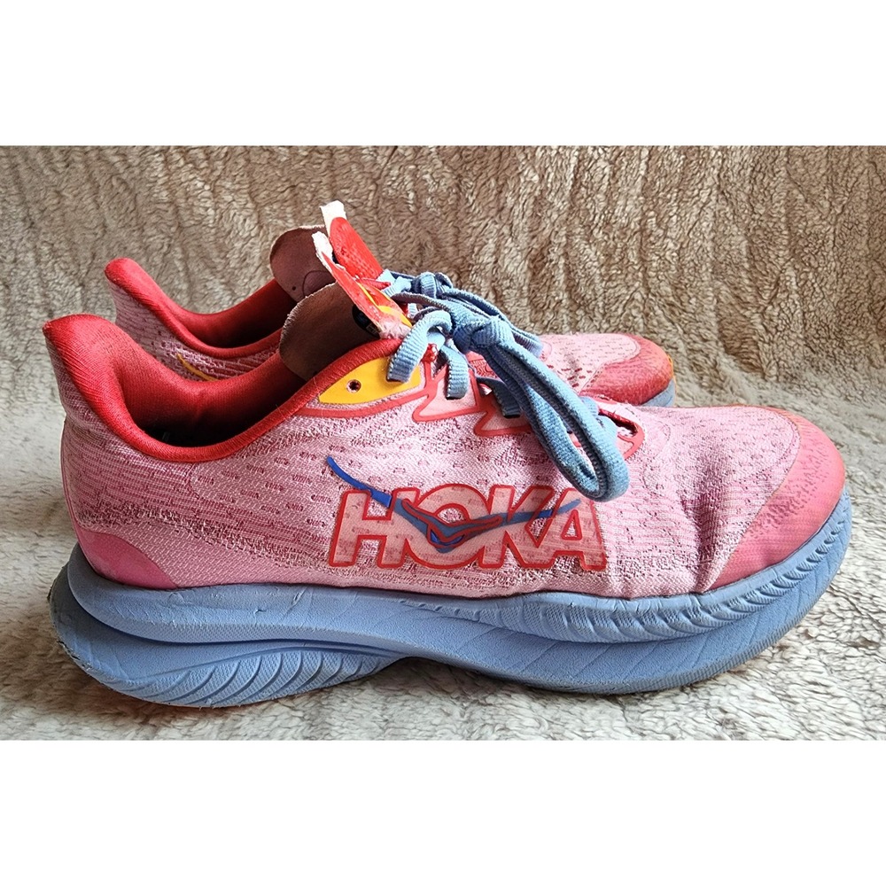 Hoka Mach 6 Youth Running Shoes Peony/Cerise Size 6MD
